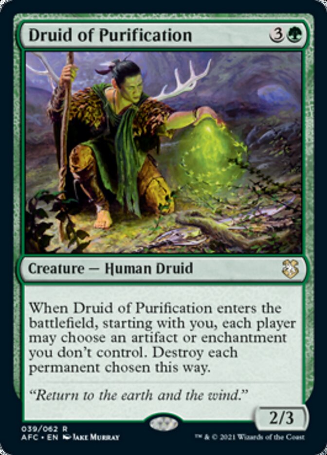 Druid of Purification [Dungeons & Dragons: Adventures in the Forgotten Realms Commander] | Webway Games