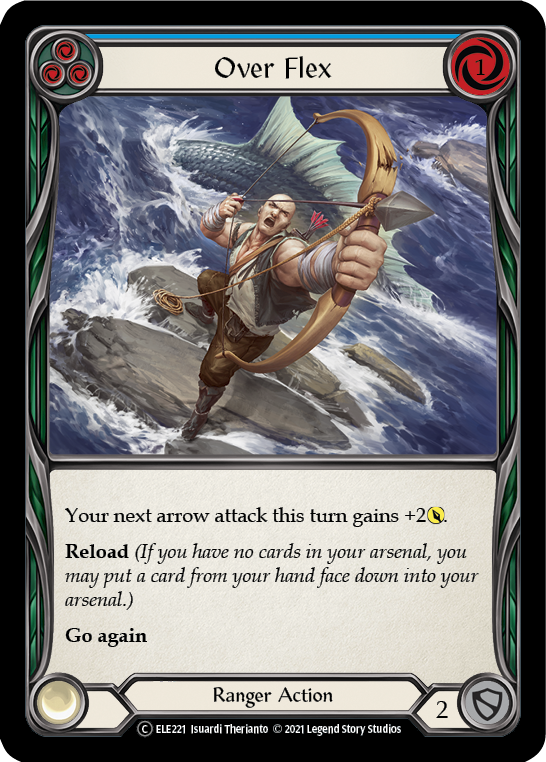 Over Flex (Blue) [U-ELE221] Unlimited Rainbow Foil | Webway Games