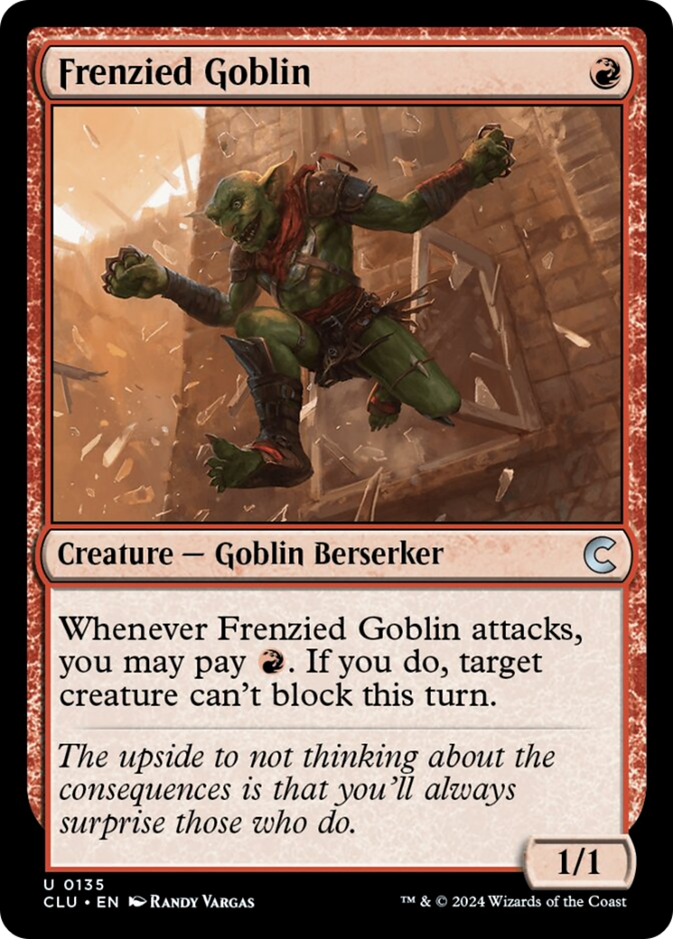 Frenzied Goblin [Ravnica: Clue Edition] | Webway Games