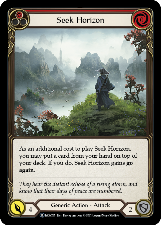Seek Horizon (Red) (Rainbow Foil) [U-MON251-RF] Unlimited Rainbow Foil | Webway Games