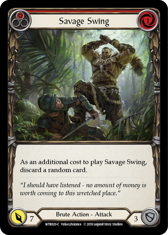 Savage Swing (Red) [WTR020-C] Alpha Print Rainbow Foil