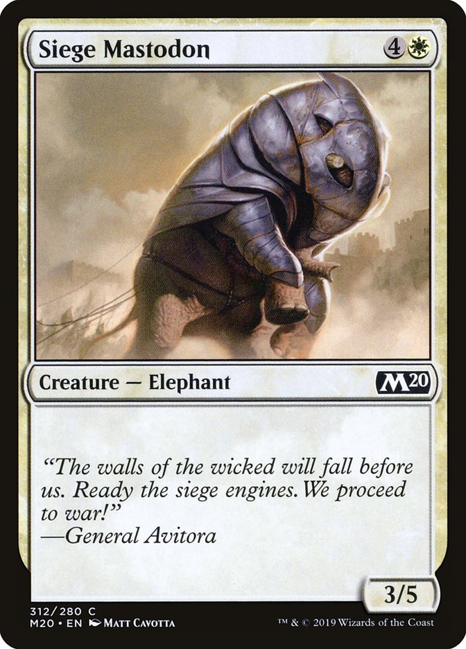 Siege Mastodon [Core Set 2020] | Webway Games