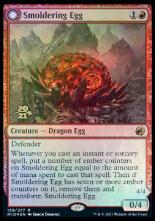 Smoldering Egg // Ashmouth Dragon [Innistrad: Midnight Hunt Prerelease Promos] | Webway Games