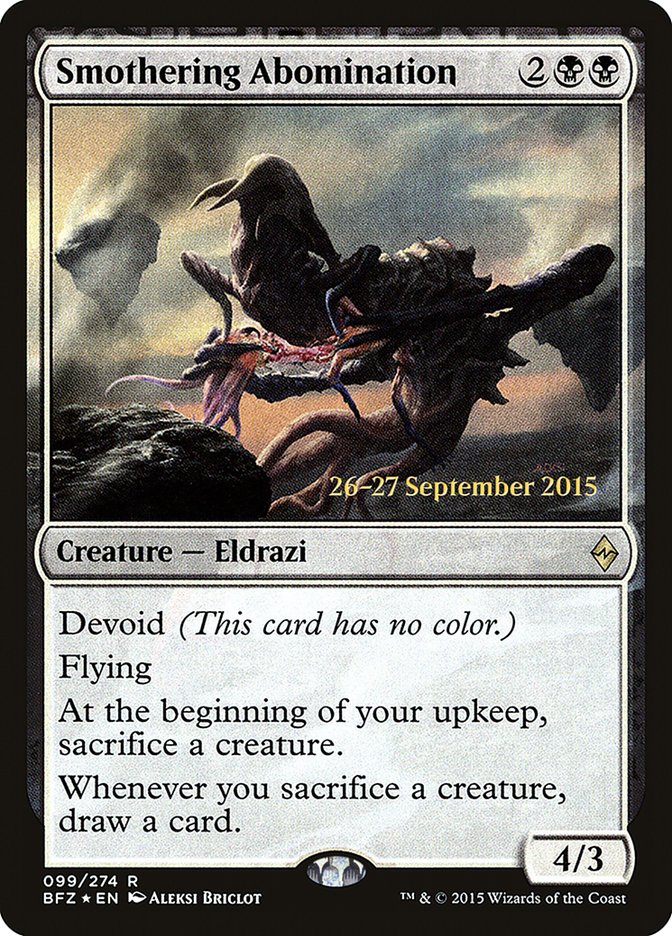 Smothering Abomination  (Prerelease) [Battle for Zendikar Prerelease Promos] | Webway Games