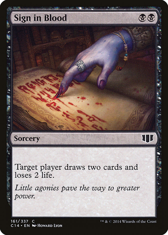 Sign in Blood [Commander 2014] | Webway Games