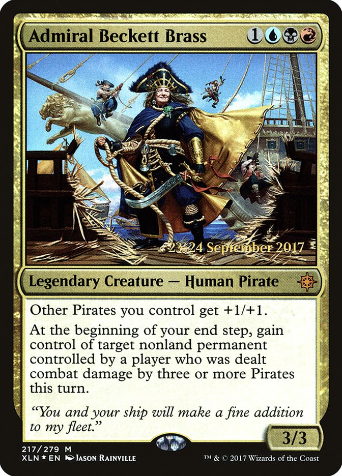 Admiral Beckett Brass  (Prerelease) [Ixalan Prerelease Promos] | Webway Games
