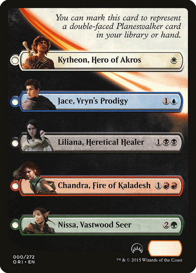 Checklist Card - Magic Origins (Planeswalker) [Magic Origins Tokens] | Webway Games