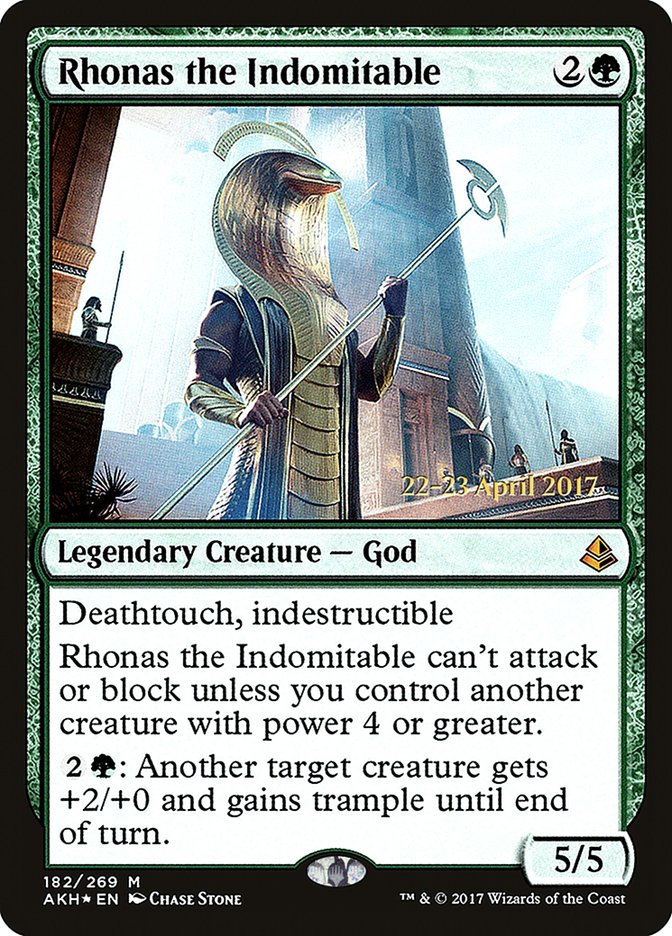 Rhonas the Indomitable  (Prerelease) [Amonkhet Prerelease Promos] | Webway Games