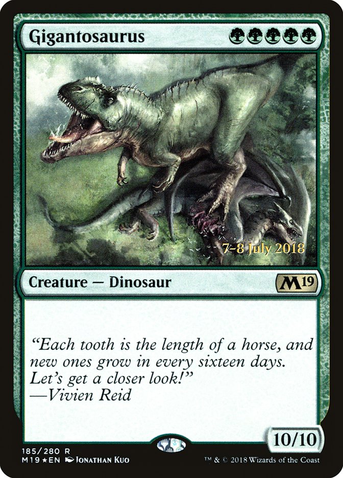 Gigantosaurus  (Prerelease) [Core Set 2019 Prerelease Promos] | Webway Games