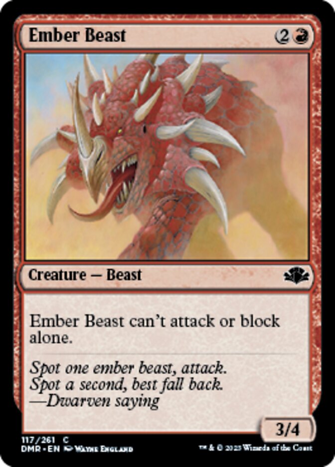 Ember Beast [Dominaria Remastered] | Webway Games