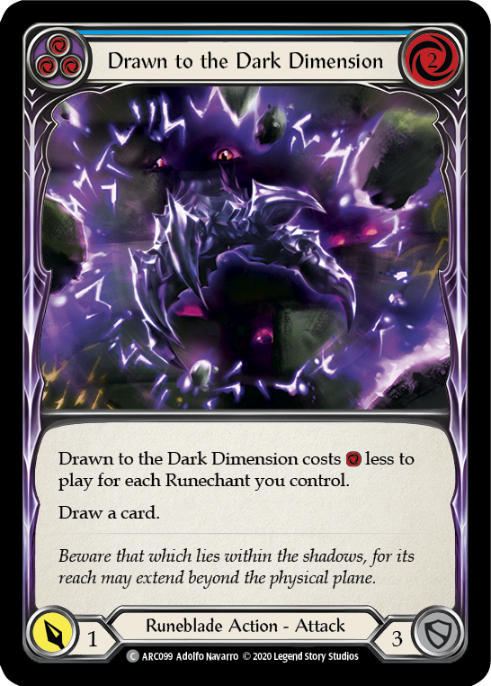 Drawn to the Dark Dimension (Blue) [ARC099] Unlimited Rainbow Foil