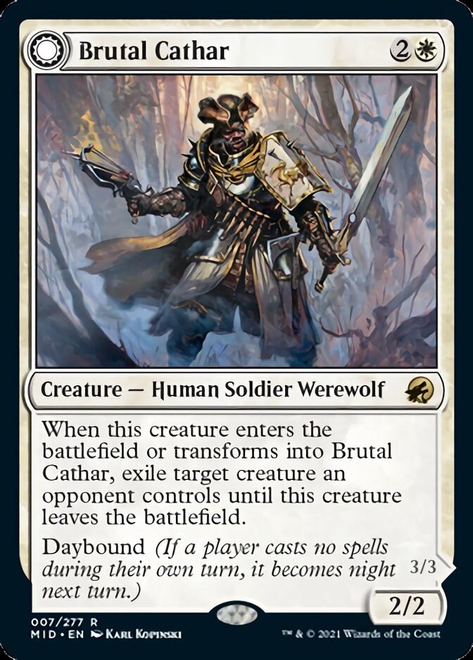 Brutal Cathar // Moonrage Brute [Innistrad: Midnight Hunt] | Webway Games