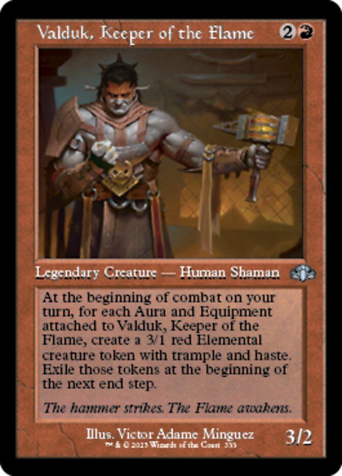 Valduk, Keeper of the Flame (Retro) [Dominaria Remastered] | Webway Games
