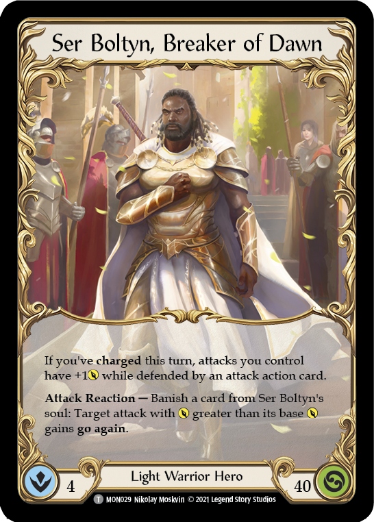 Ser Boltyn, Breaker of Dawn // Boltyn [MON029 // MON030] 1st Edition Normal | Webway Games