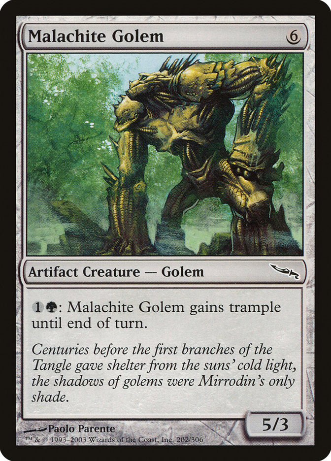 Malachite Golem [Mirrodin] | Webway Games