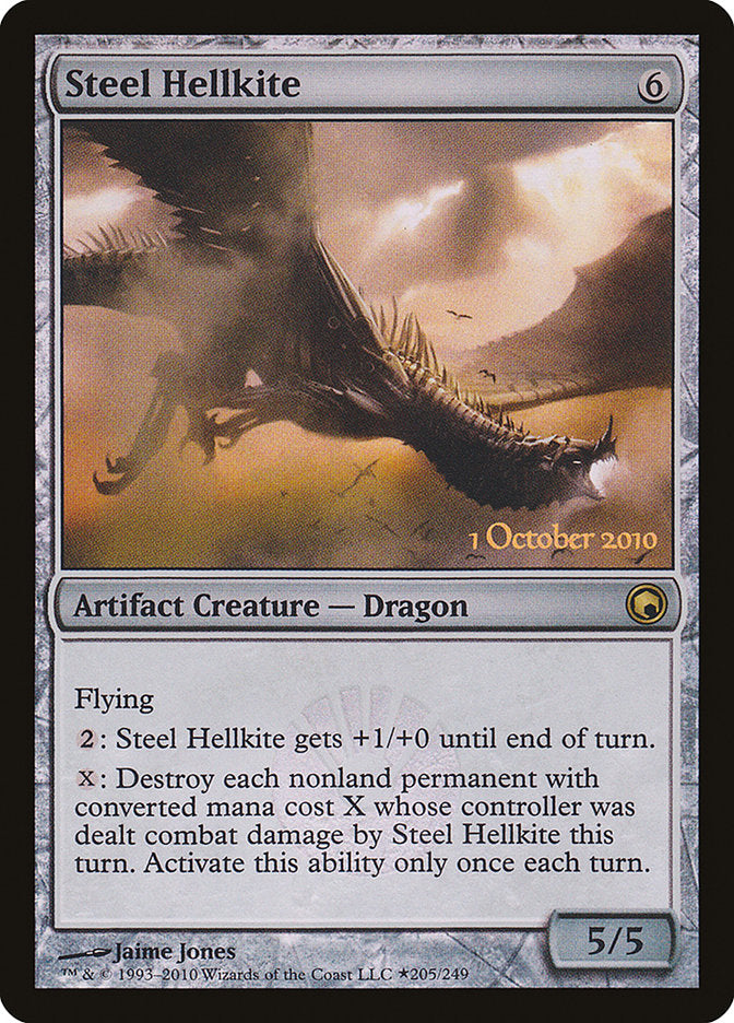 Steel Hellkite (Prerelease) [Scars of Mirrodin Prerelease Promos] | Webway Games
