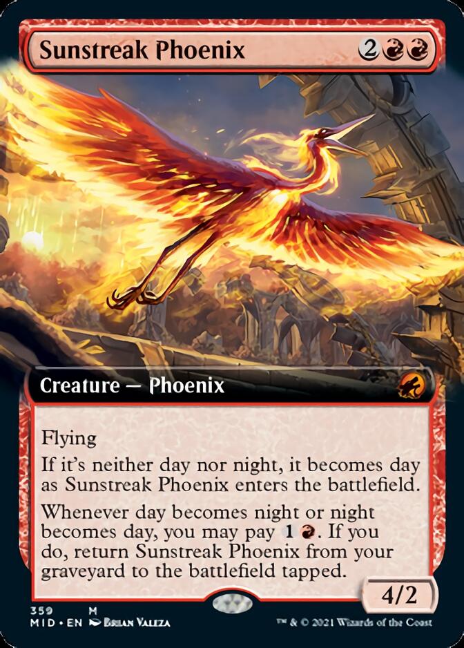 Sunstreak Phoenix (Extended) [Innistrad: Midnight Hunt] | Webway Games