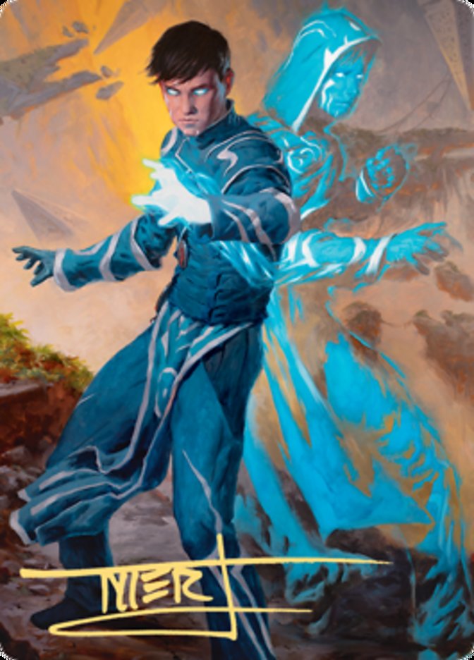 Jace, Mirror Mage 1 Art Card (Gold-Stamped Signature) [Zendikar Rising Art Series] | Webway Games