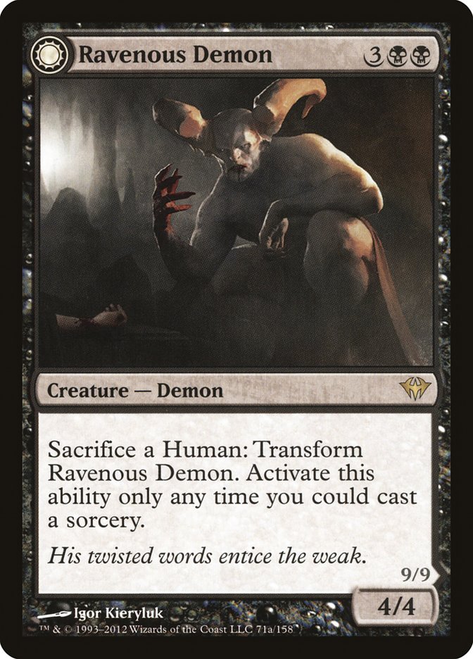 Ravenous Demon // Archdemon of Greed [Dark Ascension] | Webway Games
