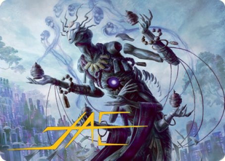Myojin of Grim Betrayal Art Card (Gold-Stamped Signature) [Kamigawa: Neon Dynasty Art Series] | Webway Games