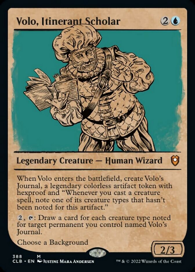 Volo, Itinerant Scholar (Showcase) [Commander Legends: Battle for Baldur's Gate] | Webway Games