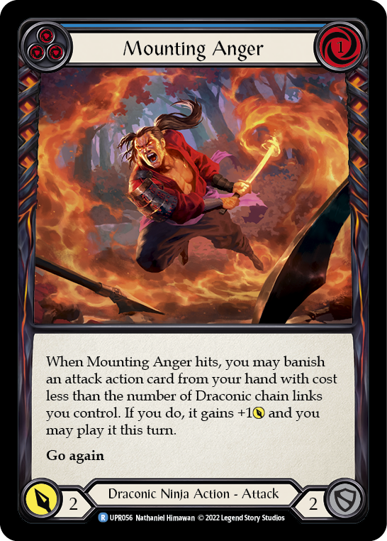 Mounting Anger (Blue) [UPR056] (Uprising) | Webway Games