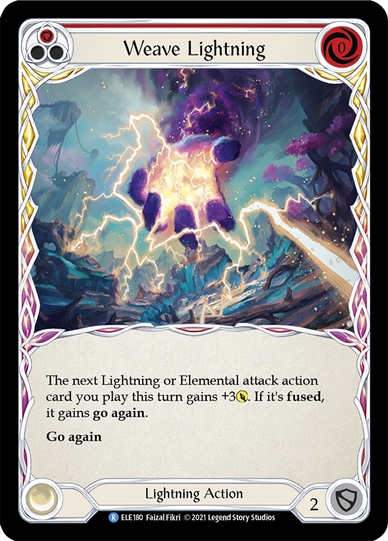 Weave Lightning (Red) [ELE180] (Tales of Aria)  1st Edition Normal | Webway Games