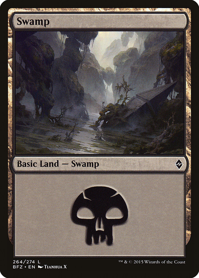 Swamp (#264a) [Battle for Zendikar] | Webway Games