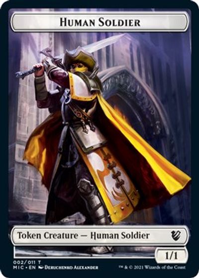 Eldrazi Spawn // Human Soldier Double-sided Token [Innistrad: Midnight Hunt Commander] | Webway Games
