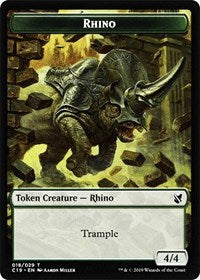 Rhino // Egg Double-sided Token [Commander 2019 Tokens] | Webway Games