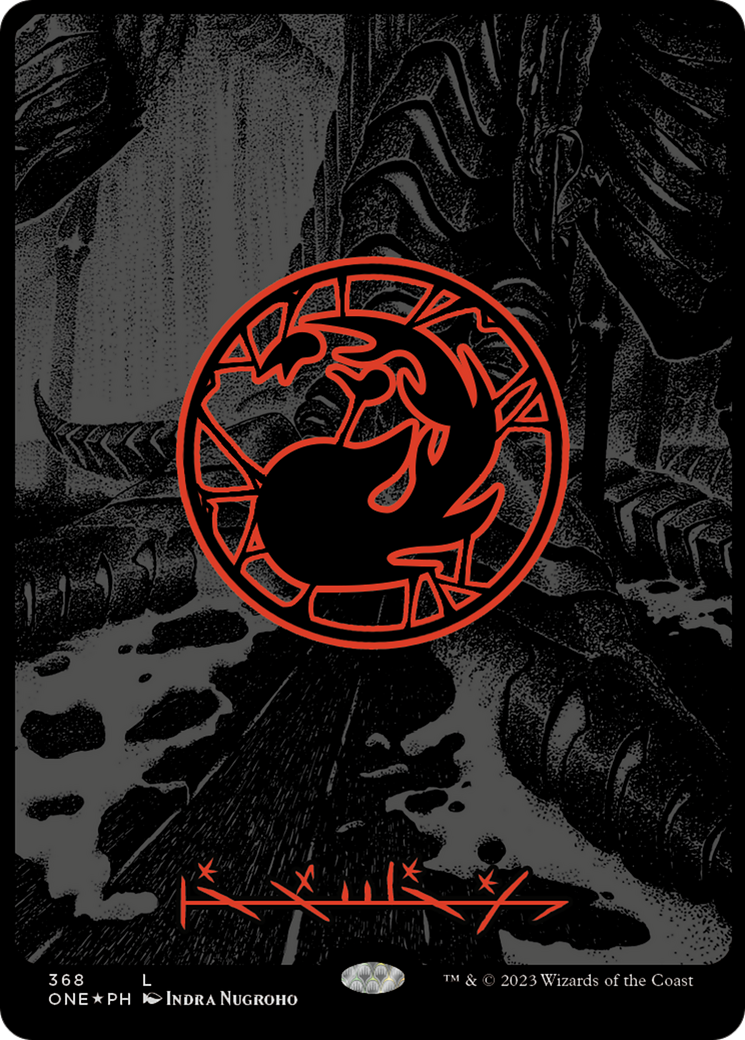 Mountain (368) (Oil Slick Raised Foil) [Phyrexia: All Will Be One] | Webway Games