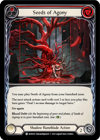 Seeds of Agony (Red) (Rainbow Foil) [MON183-RF] 1st Edition Rainbow Foil