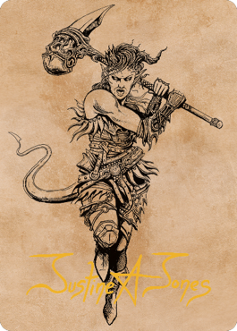 Karlach, Fury of Avernus Art Card (54) (Gold-Stamped Signature) [Commander Legends: Battle for Baldur's Gate Art Series] | Webway Games
