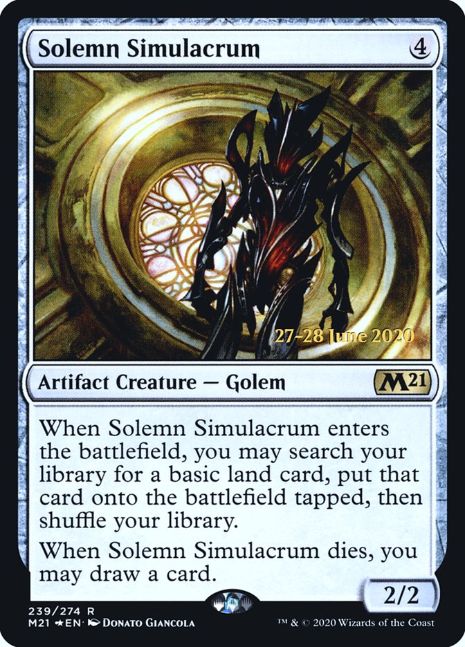 Solemn Simulacrum  [Core Set 2021 Prerelease Promos] | Webway Games
