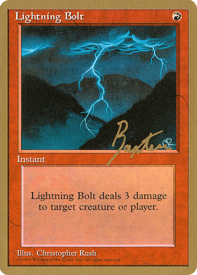 Lightning Bolt (George Baxter) [Pro Tour Collector Set] | Webway Games