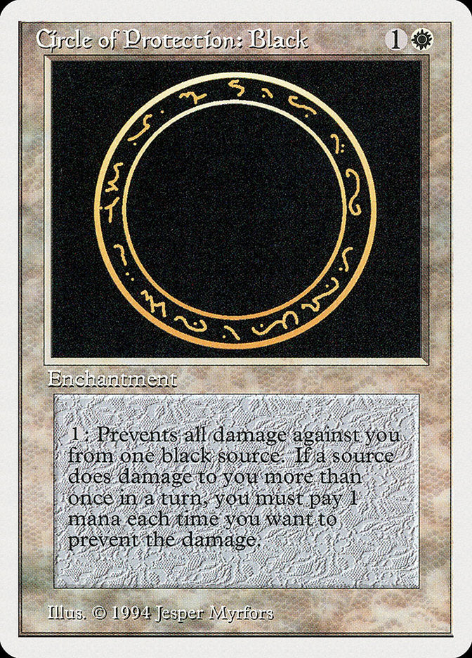 Circle of Protection: Black [Summer Magic / Edgar] | Webway Games