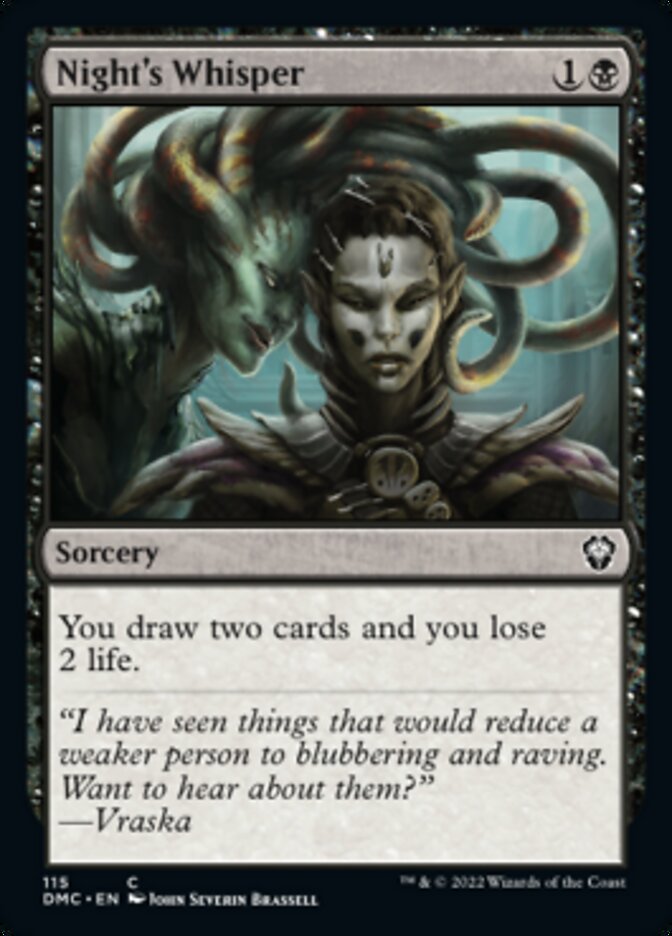 Night's Whisper [Dominaria United Commander] | Webway Games