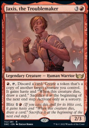 Jaxis, the Troublemaker (Promo Pack) [Streets of New Capenna Promos] | Webway Games