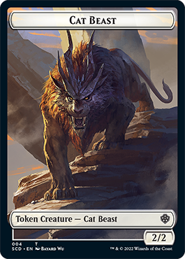 Elf Warrior // Cat Beast Double-Sided Token [Starter Commander Decks] | Webway Games