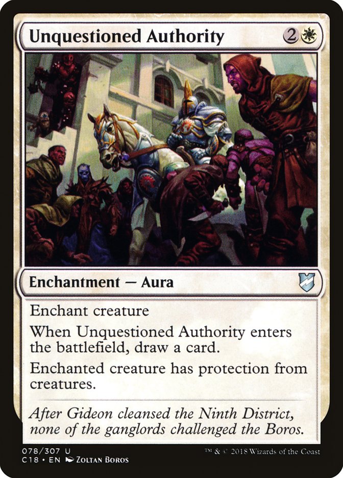 Unquestioned Authority [Commander 2018] | Webway Games