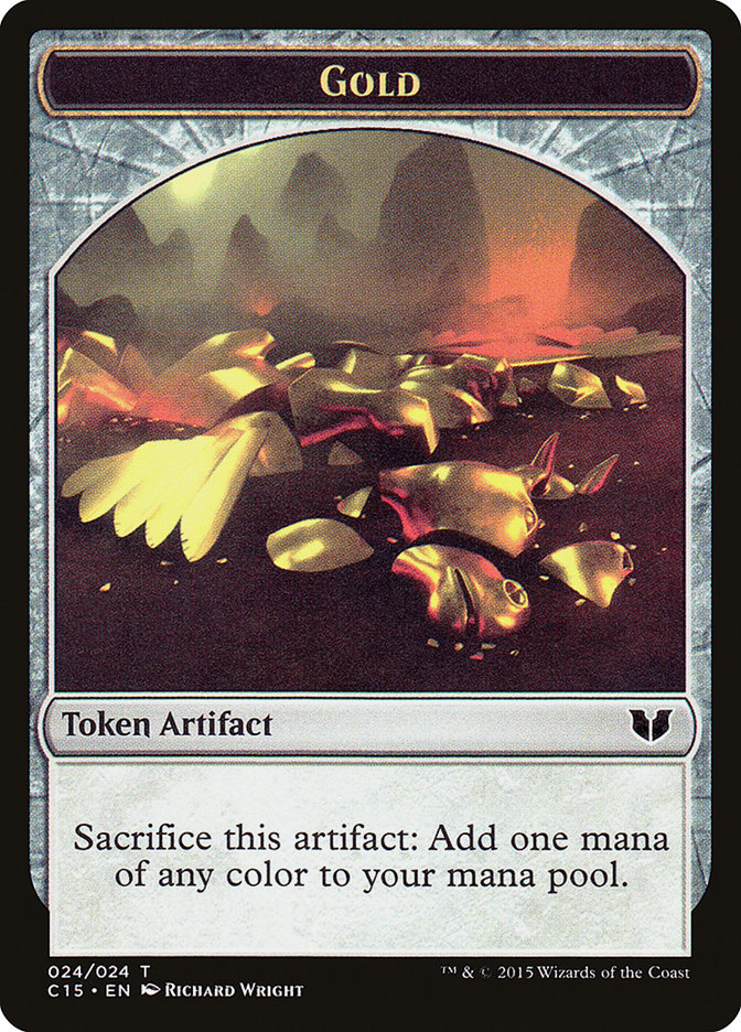 Gold // Knight (005) Double-Sided Token [Commander 2015 Tokens] | Webway Games