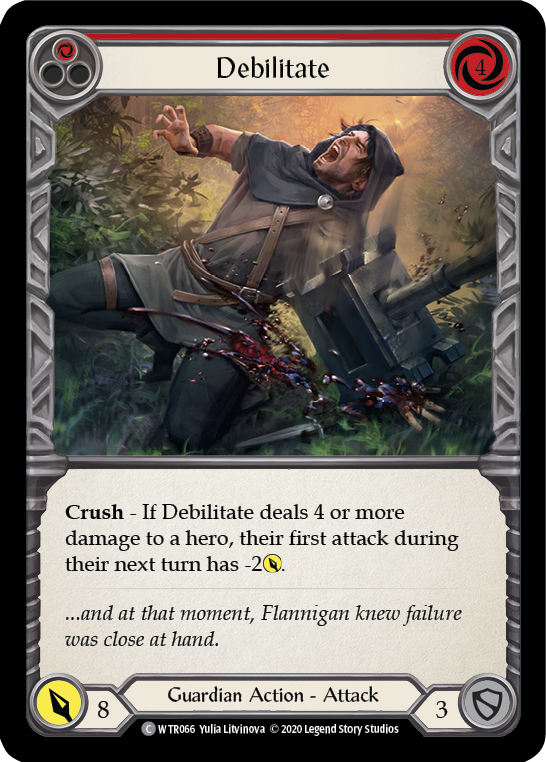 Debilitate (Red) [U-WTR066] (Welcome to Rathe Unlimited)  Unlimited Rainbow Foil | Webway Games