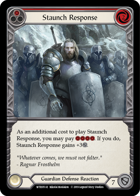 Staunch Response (Red) [WTR051-R] Alpha Print Normal | Webway Games