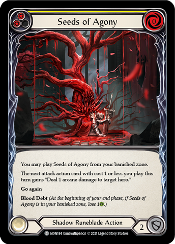 Seeds of Agony (Yellow) [MON184] 1st Edition Normal