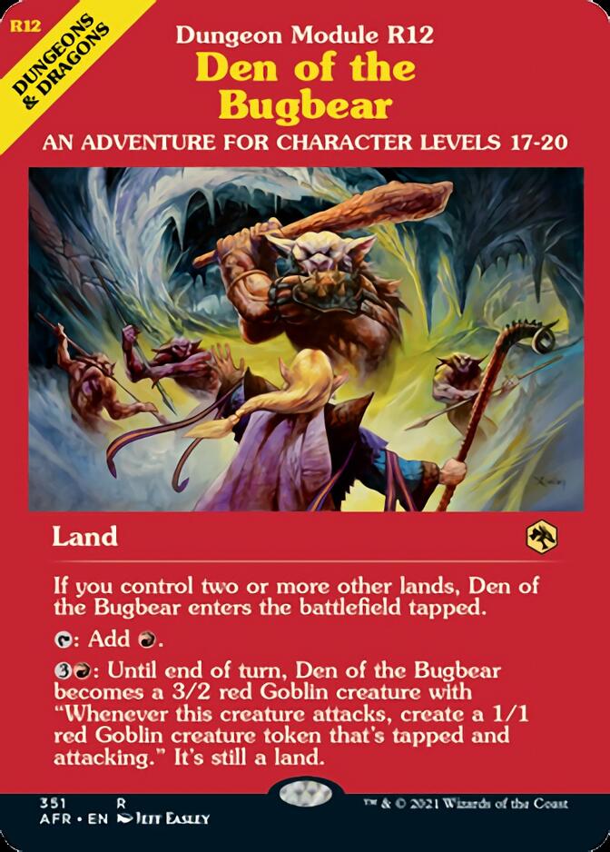 Den of the Bugbear (Dungeon Module) [Dungeons & Dragons: Adventures in the Forgotten Realms] | Webway Games