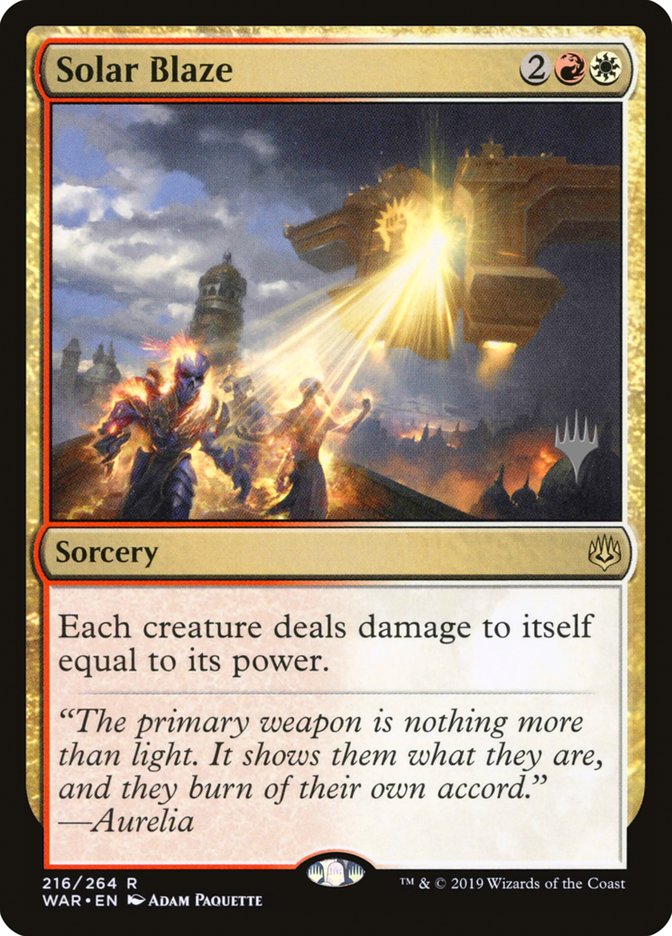 Solar Blaze (Promo Pack) [War of the Spark Promos] | Webway Games