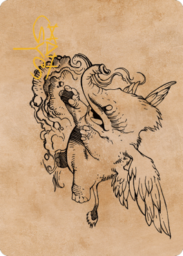Lulu, Loyal Hollyphant Art Card (46) (Gold-Stamped Signature) [Commander Legends: Battle for Baldur's Gate Art Series] | Webway Games