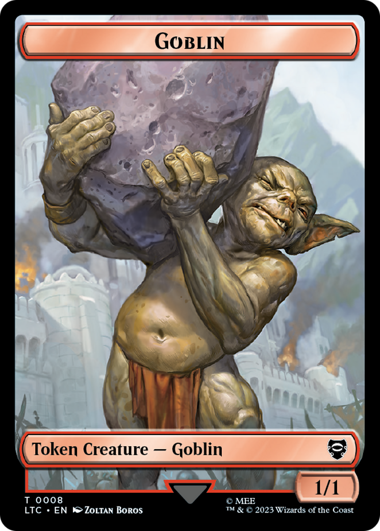 Goblin // Wraith Double-Sided Token [The Lord of the Rings: Tales of Middle-Earth Commander Tokens] | Webway Games