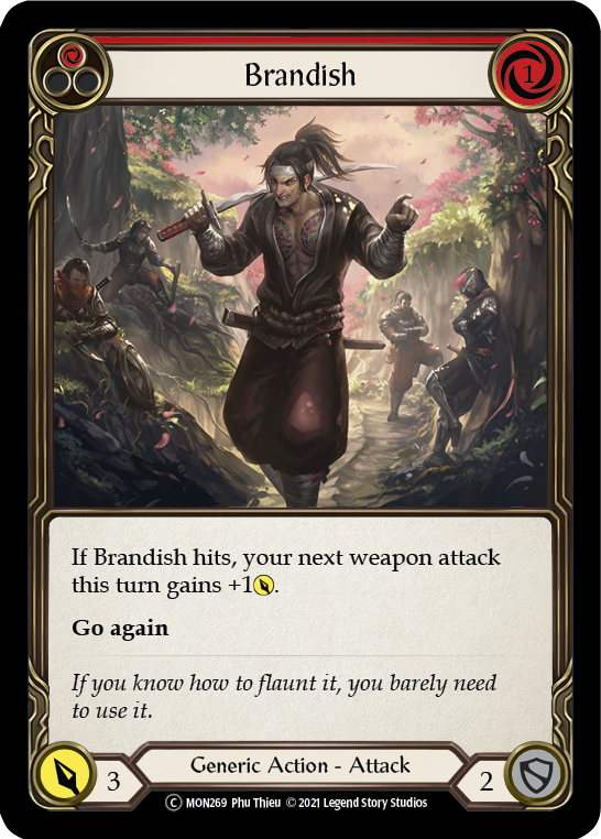 Brandish (Red) (Rainbow Foil) [U-MON269-RF] Unlimited Rainbow Foil | Webway Games