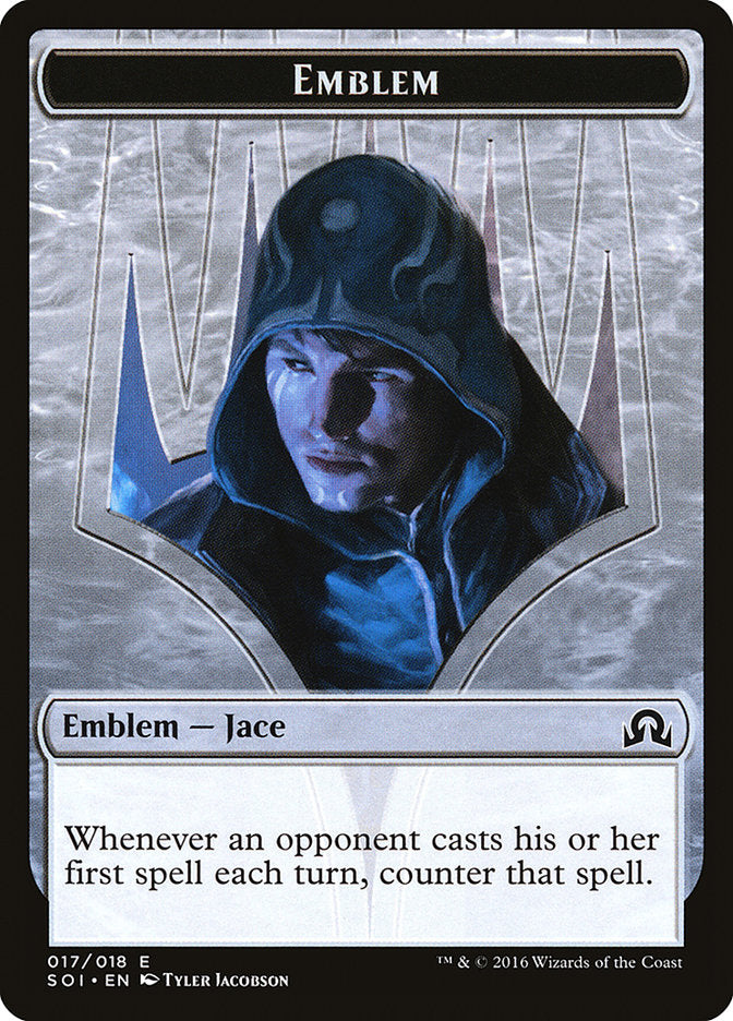 Jace, Unraveler of Secrets Emblem [Shadows over Innistrad Tokens] | Webway Games
